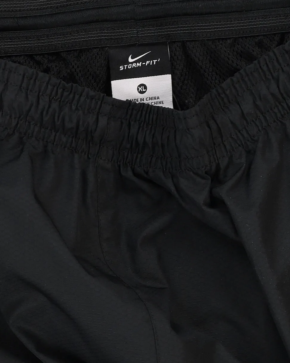 00s Nike Total 90 Black Embroidered Logos Track Bottoms - XL