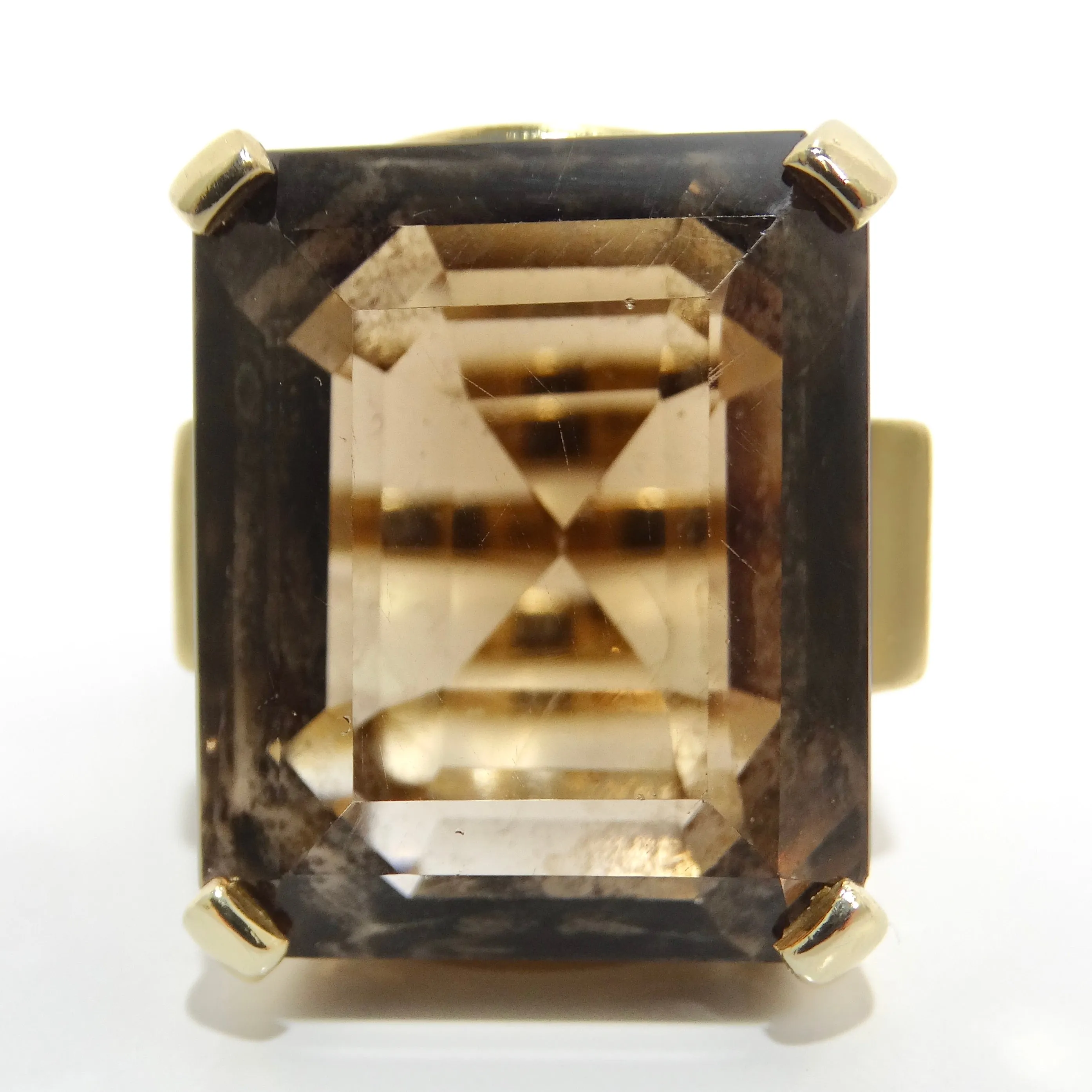 14K Gold Topaz Crown Cocktail Ring