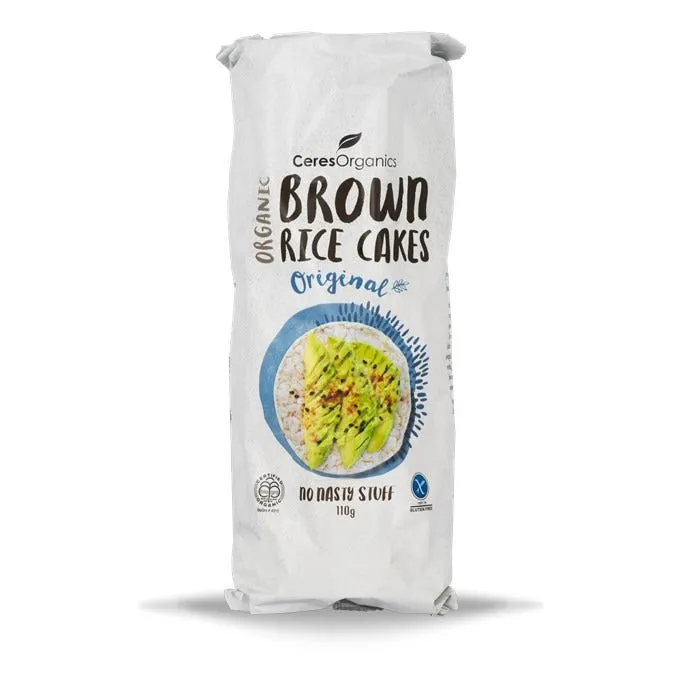 [5 Pack] Ceres Organics Brown Rice Cakes 110g - 3 Types