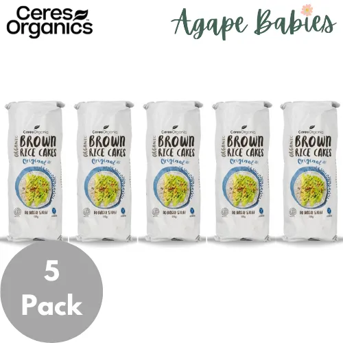 [5 Pack] Ceres Organics Brown Rice Cakes 110g - 3 Types