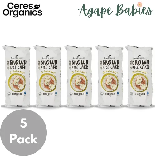 [5 Pack] Ceres Organics Brown Rice Cakes 110g - 3 Types