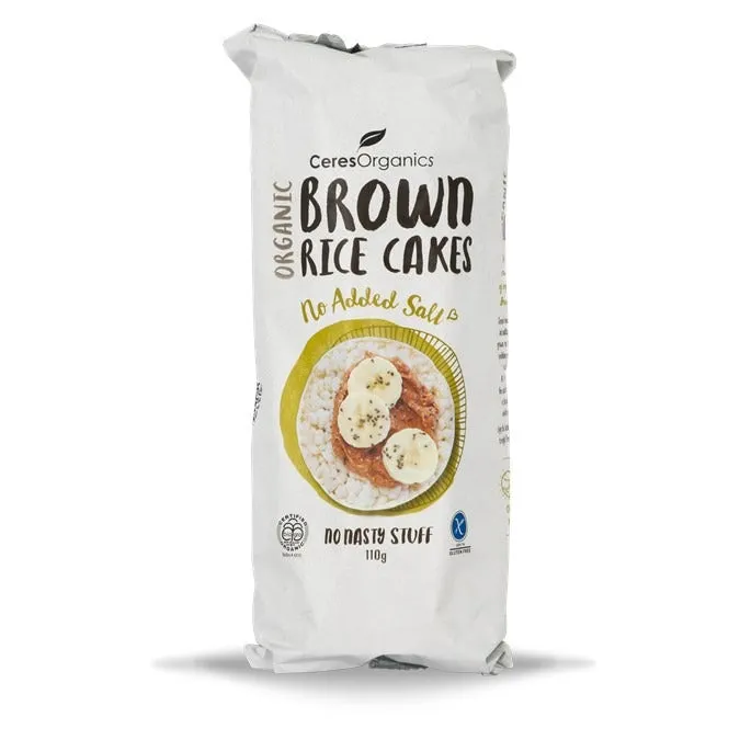 [5 Pack] Ceres Organics Brown Rice Cakes 110g - 3 Types