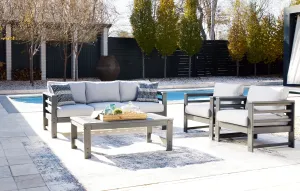 Amora Outdoor Sofa, 2 Lounge Chairs and Coffee Table