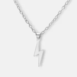 Antonios Light Silver Stainless Steel Necklace Men