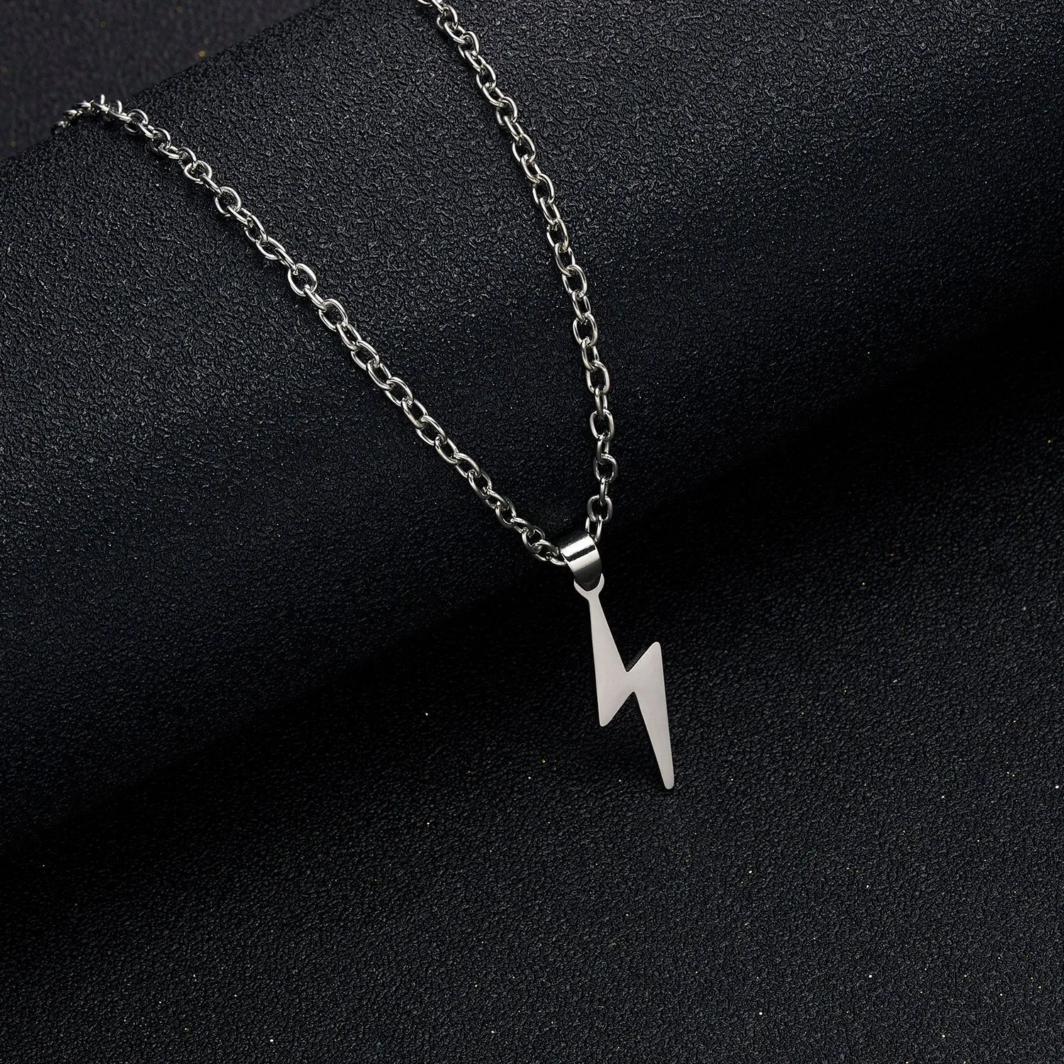 Antonios Light Silver Stainless Steel Necklace Men