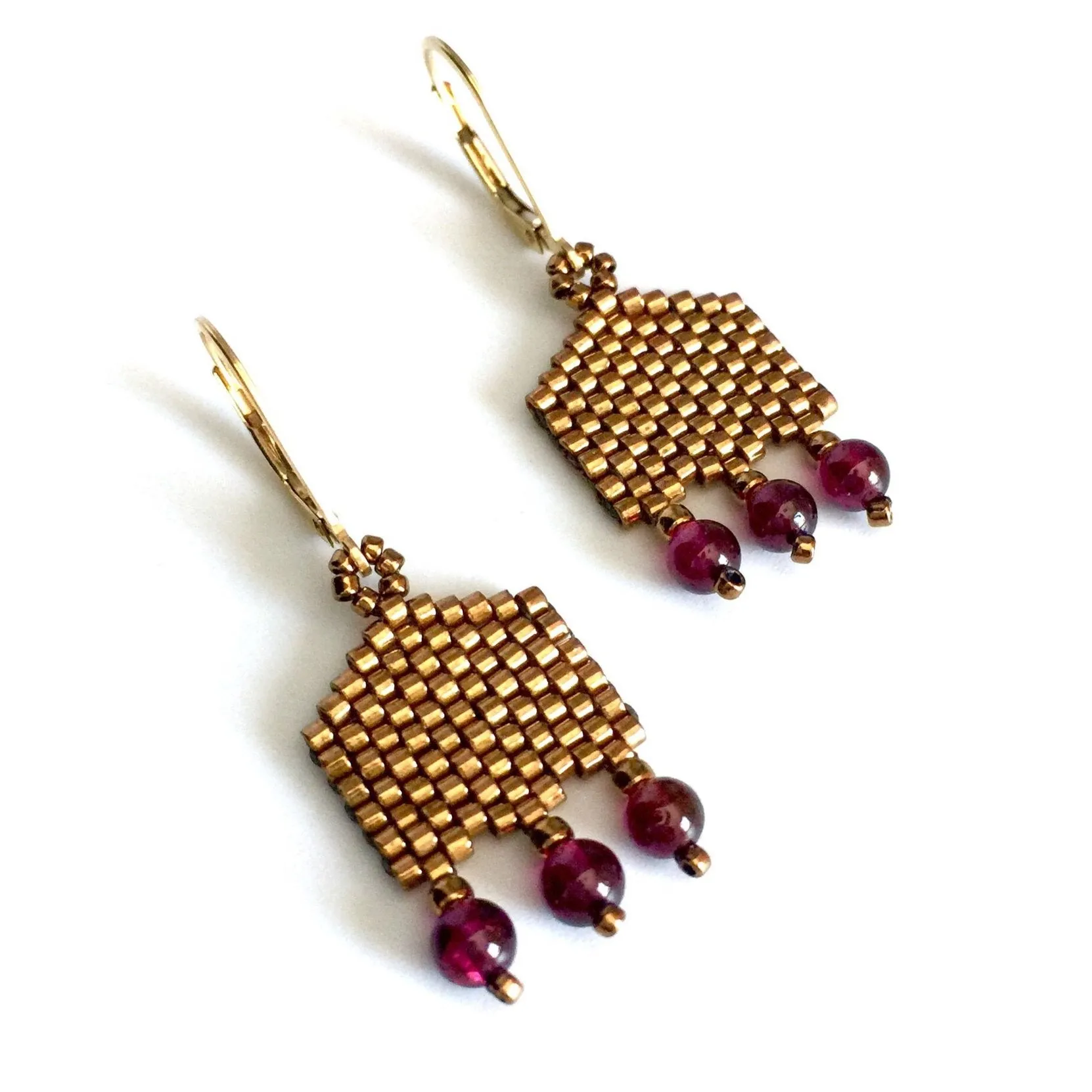 Beaded Gemstone Earrings