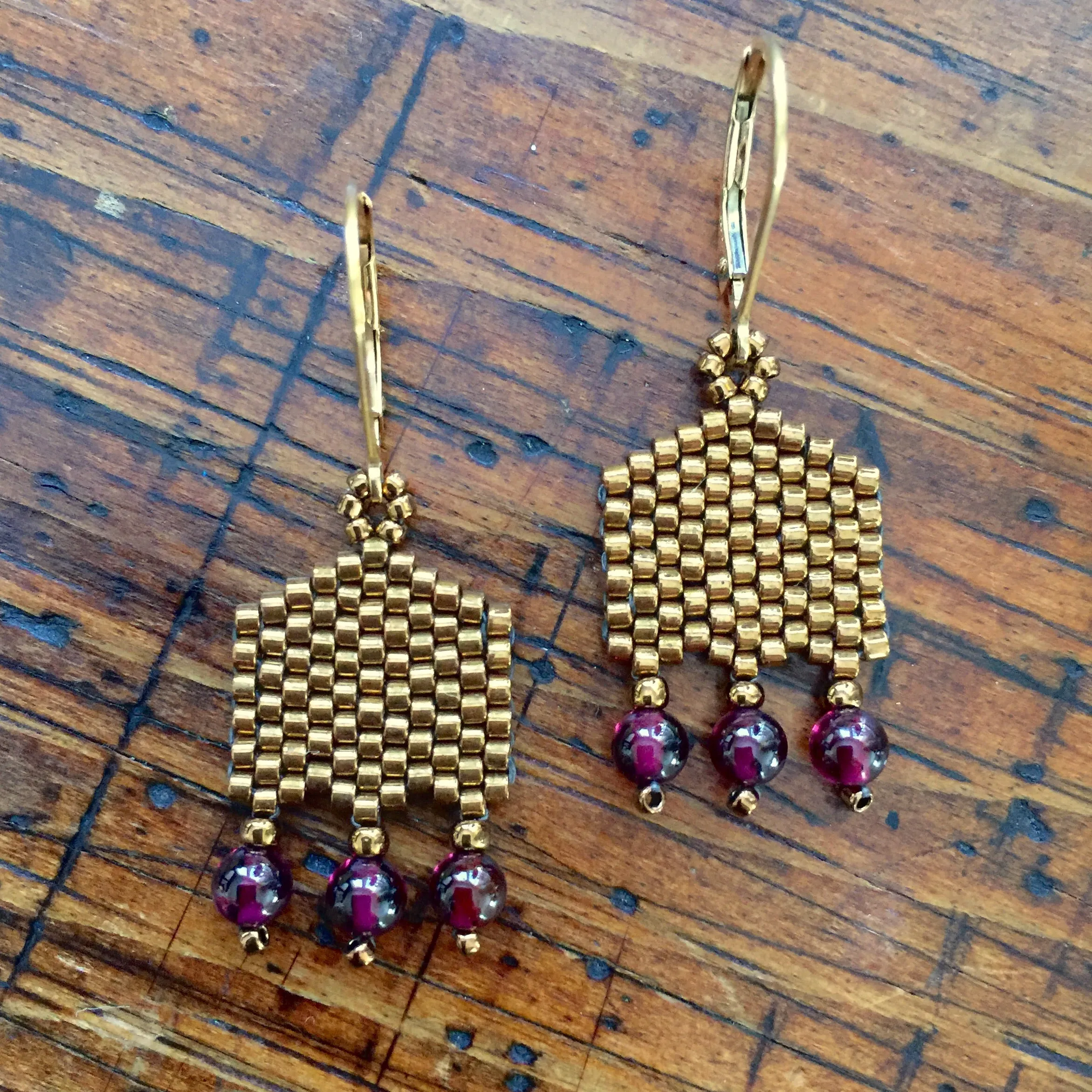 Beaded Gemstone Earrings