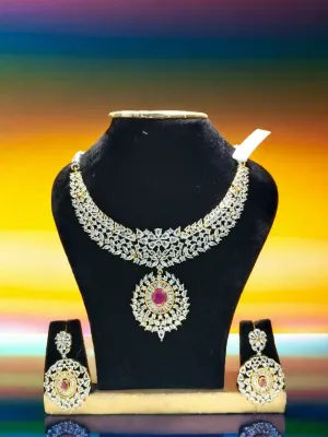 Beautiful Bridal Wear Short Necklace with jhumki