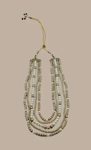 Bronze Pearl Long Necklace