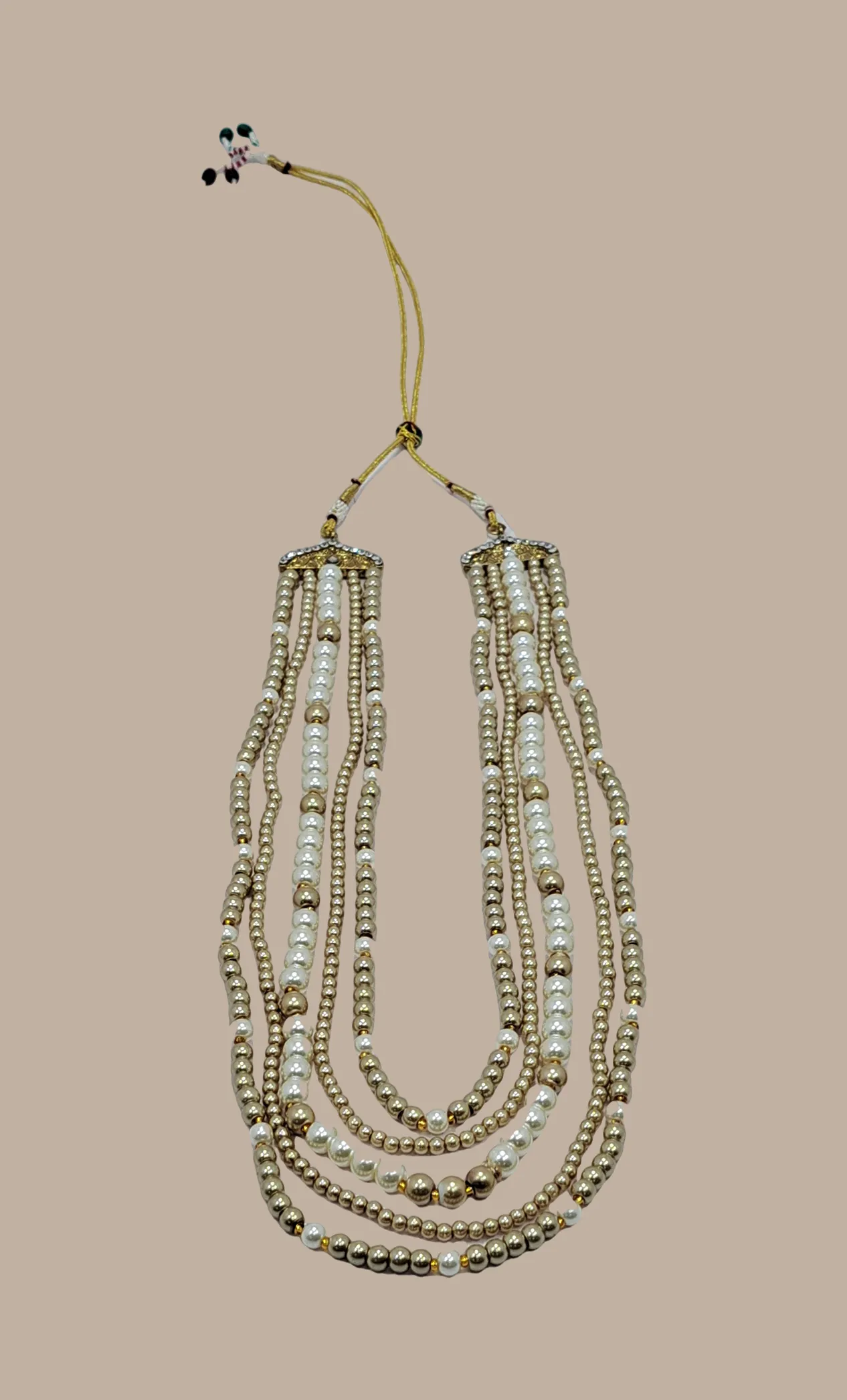 Bronze Pearl Long Necklace