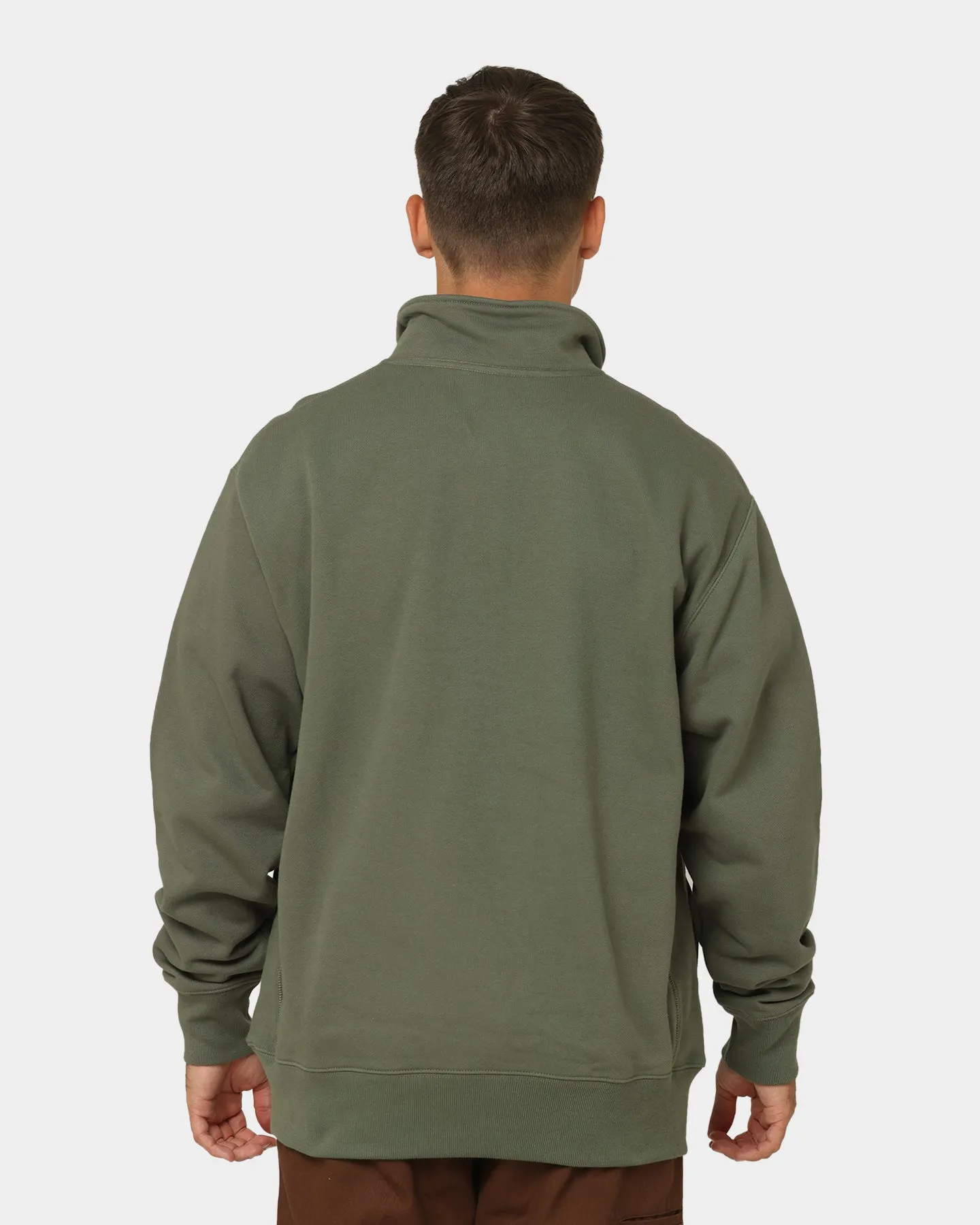 Champion Reverse Weave Terry Quarter Zip Sweater Cargo Olive