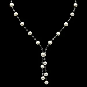 Classic Plain Pearl Lariat Station Necklace - sold on SPK