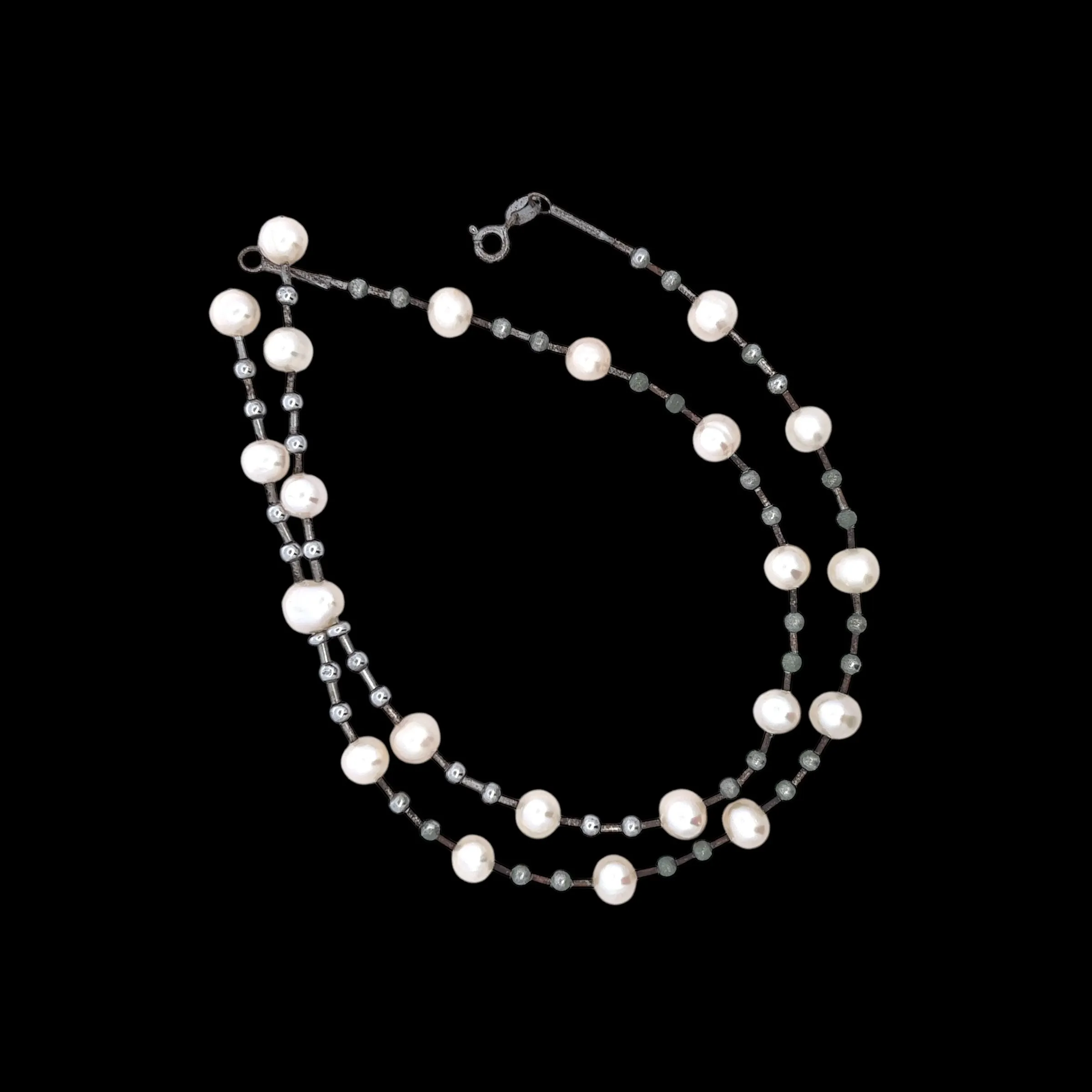 Classic Plain Pearl Lariat Station Necklace - sold on SPK
