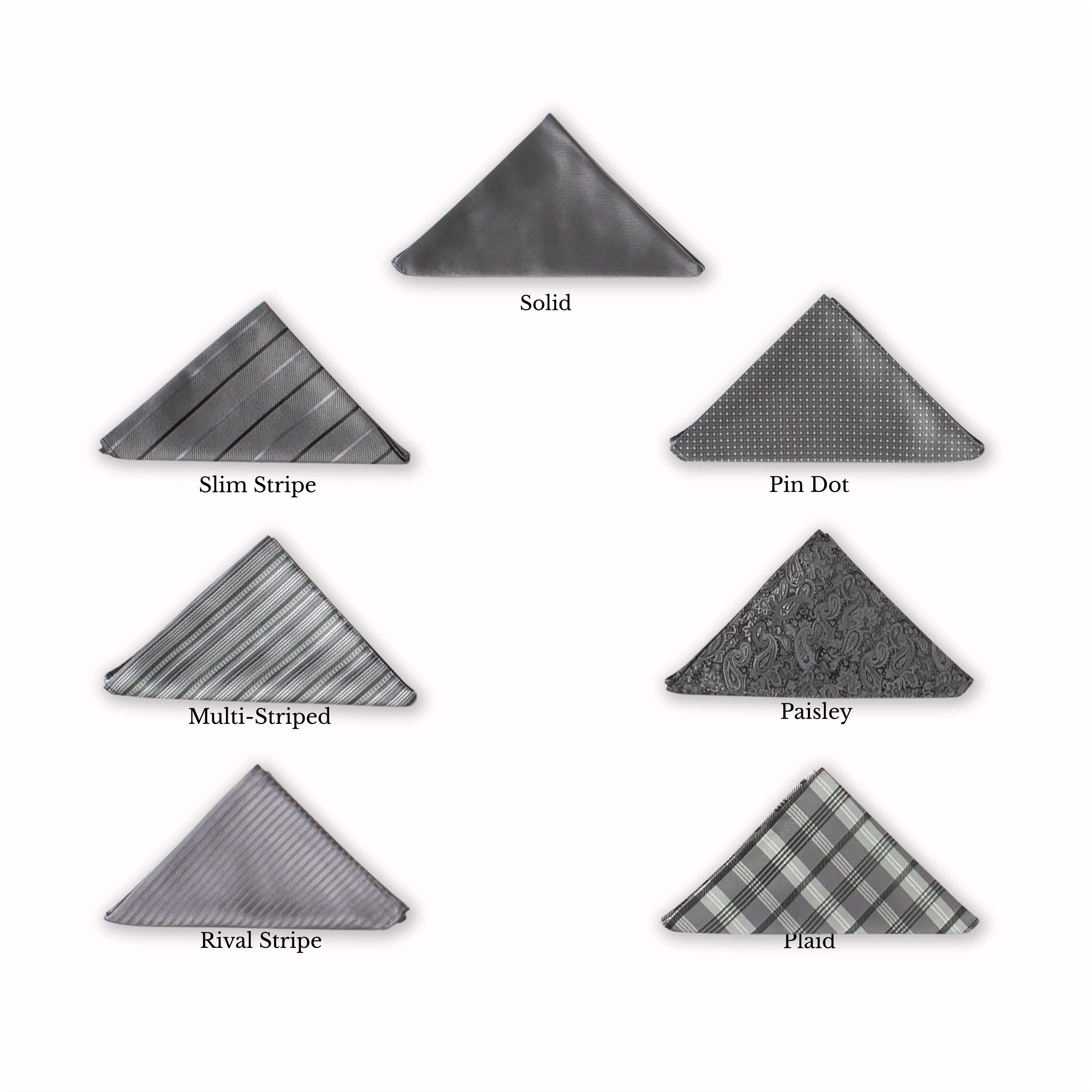 Classic Pocket Square - Hematite