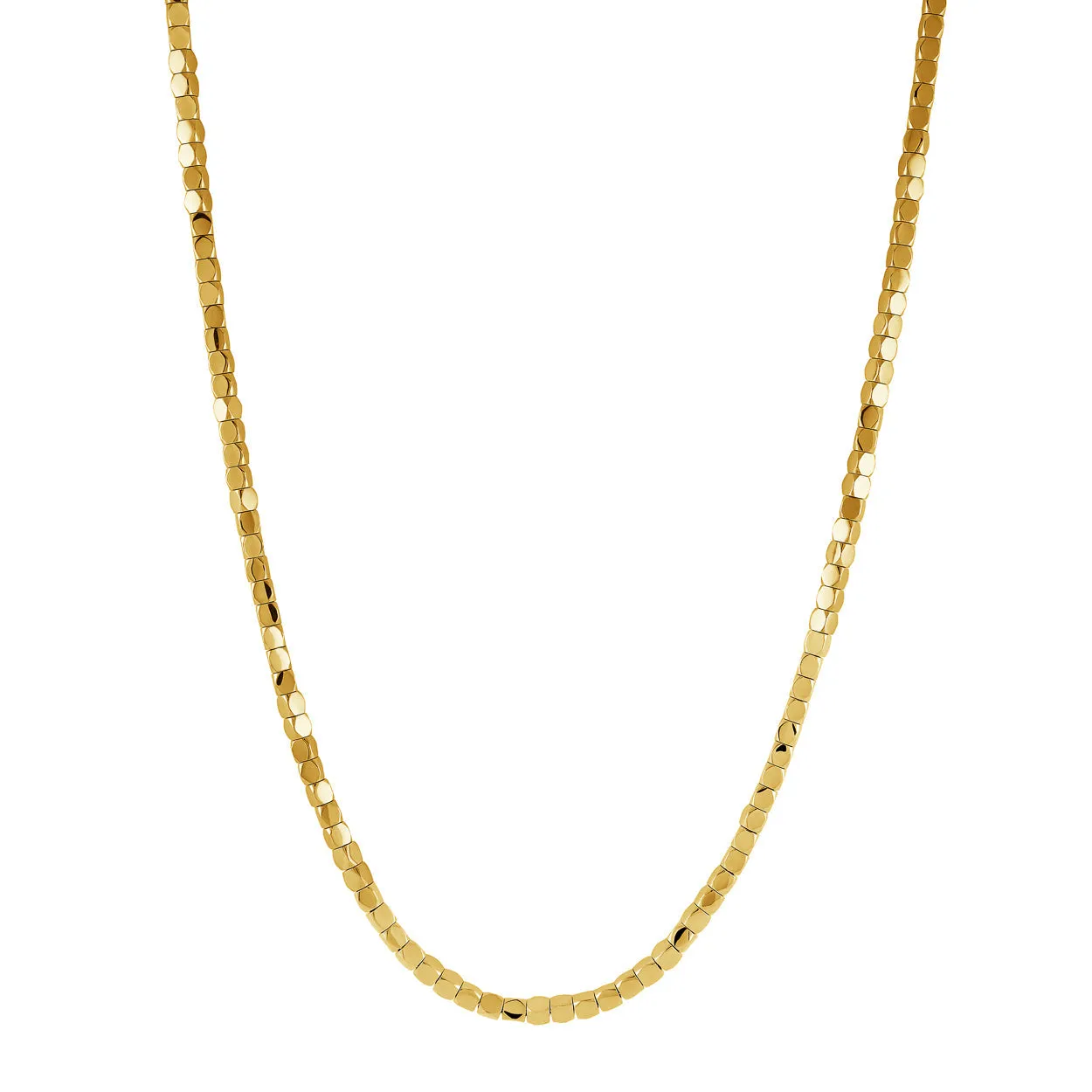 Cubic Beaded Necklace 3.3mm