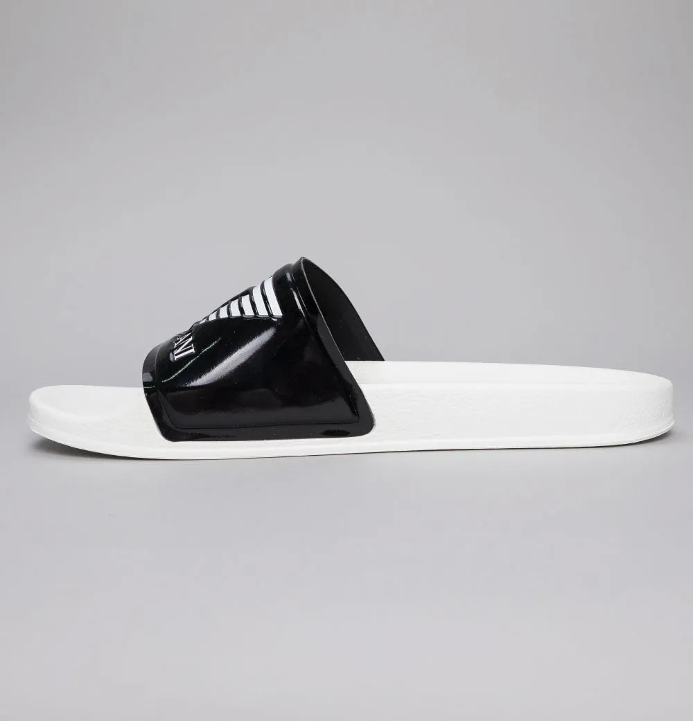 EA7 Sea World Logo Slides Shiny Black/White