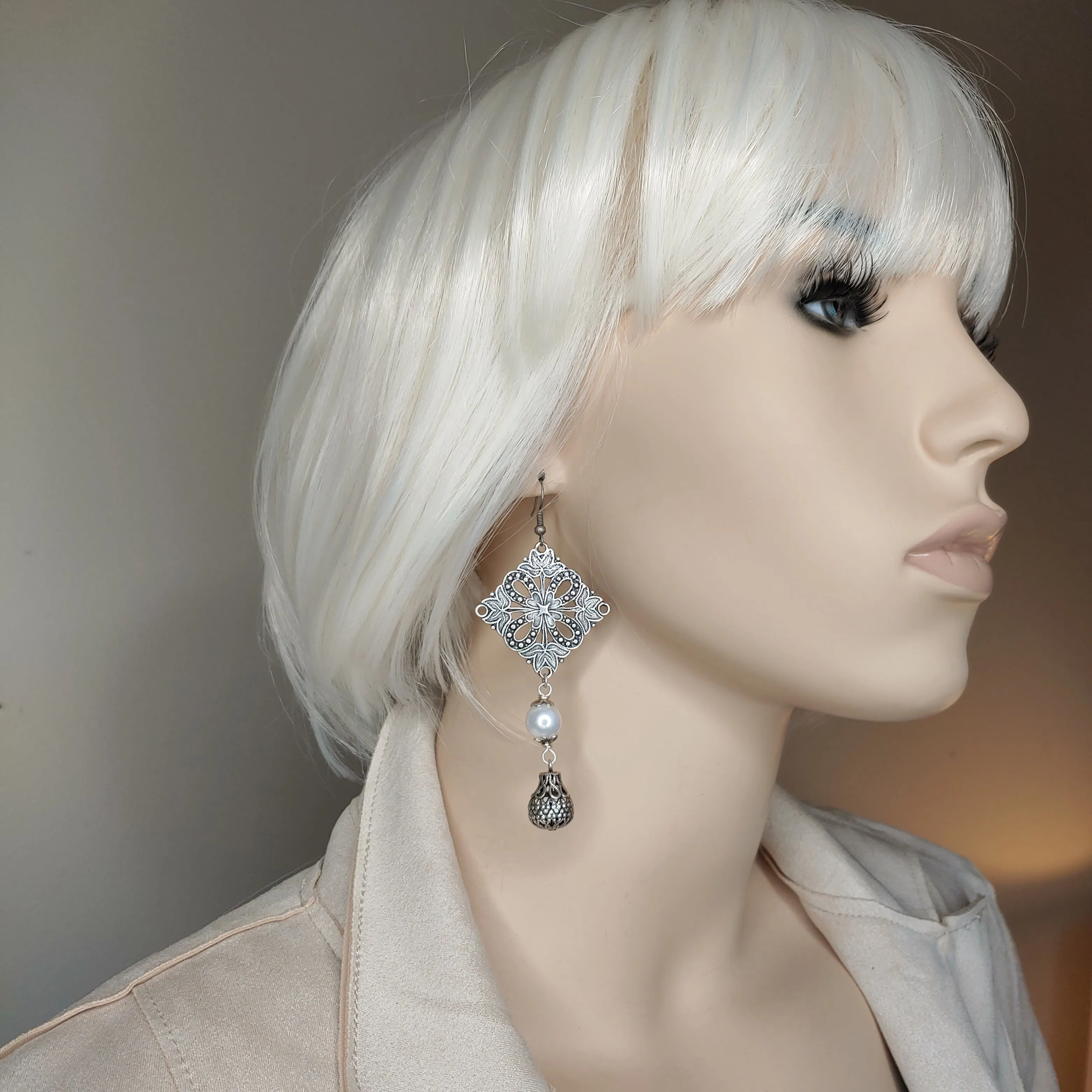 Fancy Filigree Victorian Earring