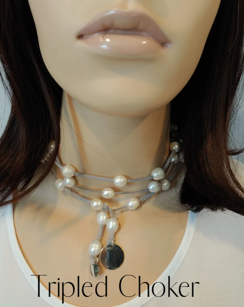 Freshwater Pearl Lariat Necklace in 12 Colors