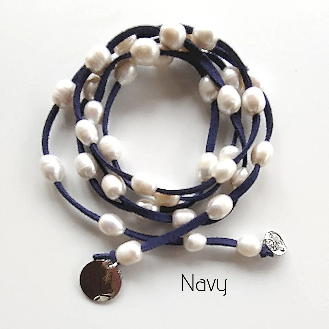 Freshwater Pearl Lariat Necklace in 12 Colors