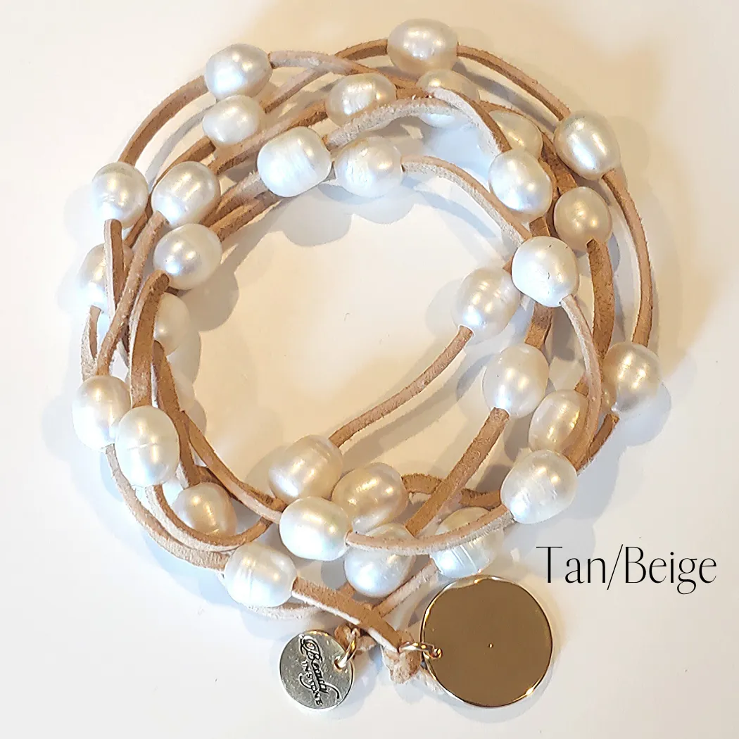Freshwater Pearl Lariat Necklace in 12 Colors