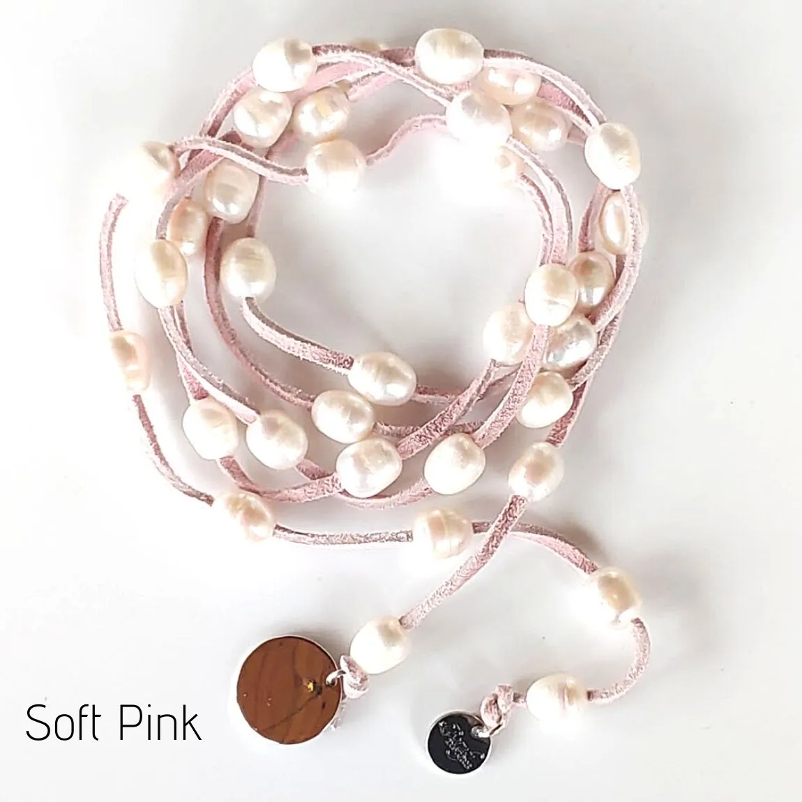 Freshwater Pearl Lariat Necklace in 12 Colors