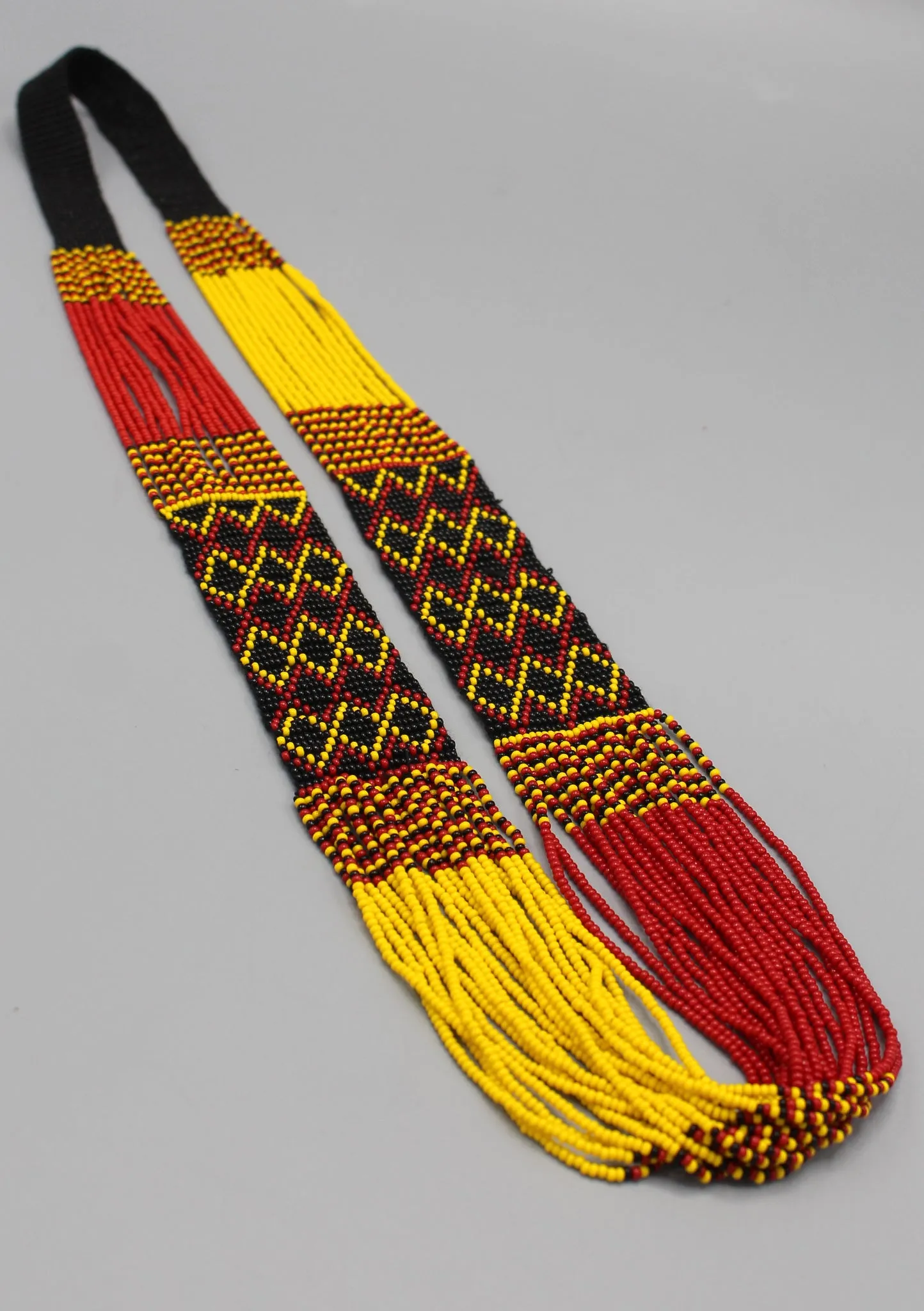 Hand Crochet Yellow and Black Women's Necklace
