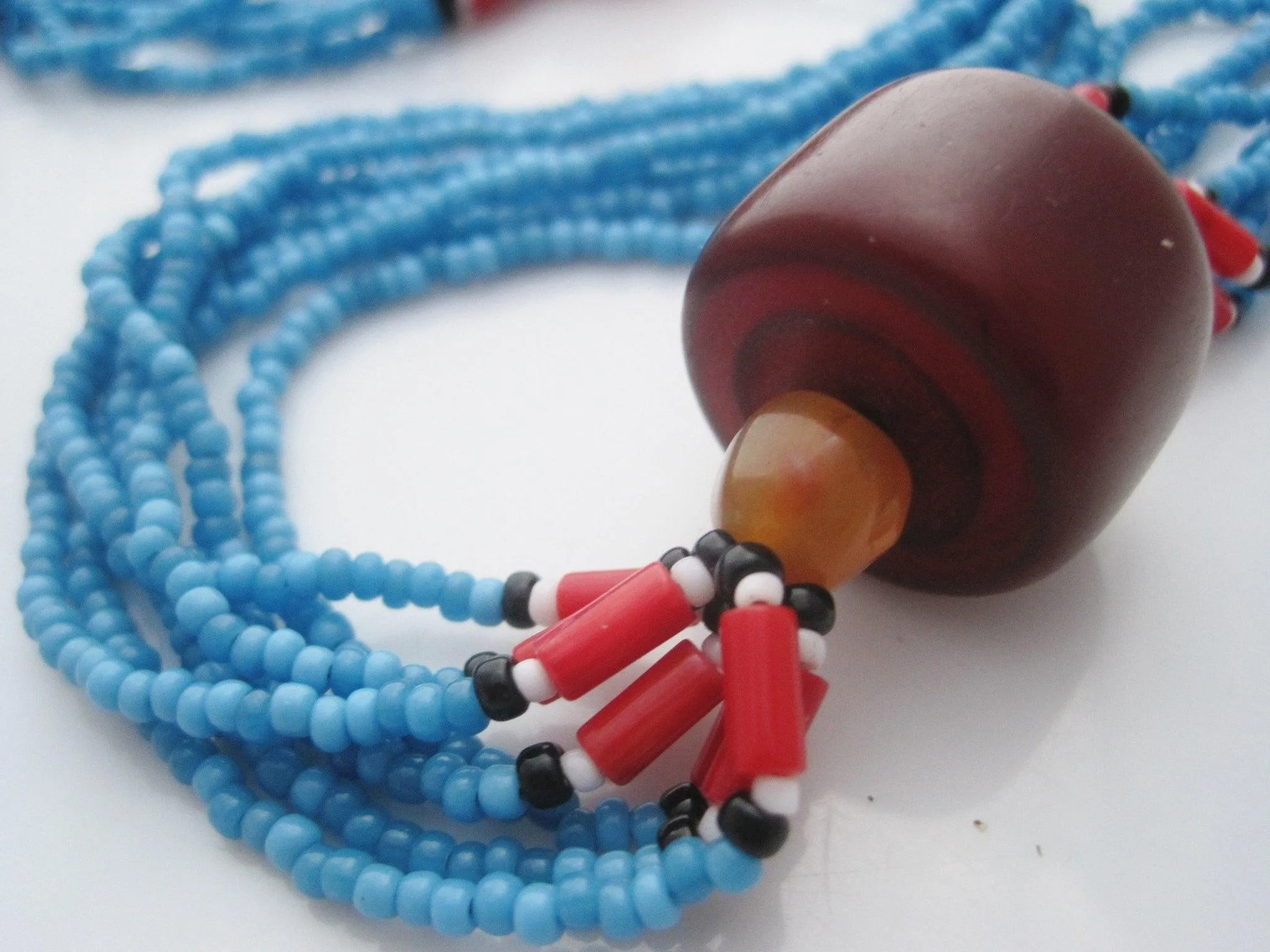 Handmade Bedouin Beaded Necklace Handmade from Antique Beads