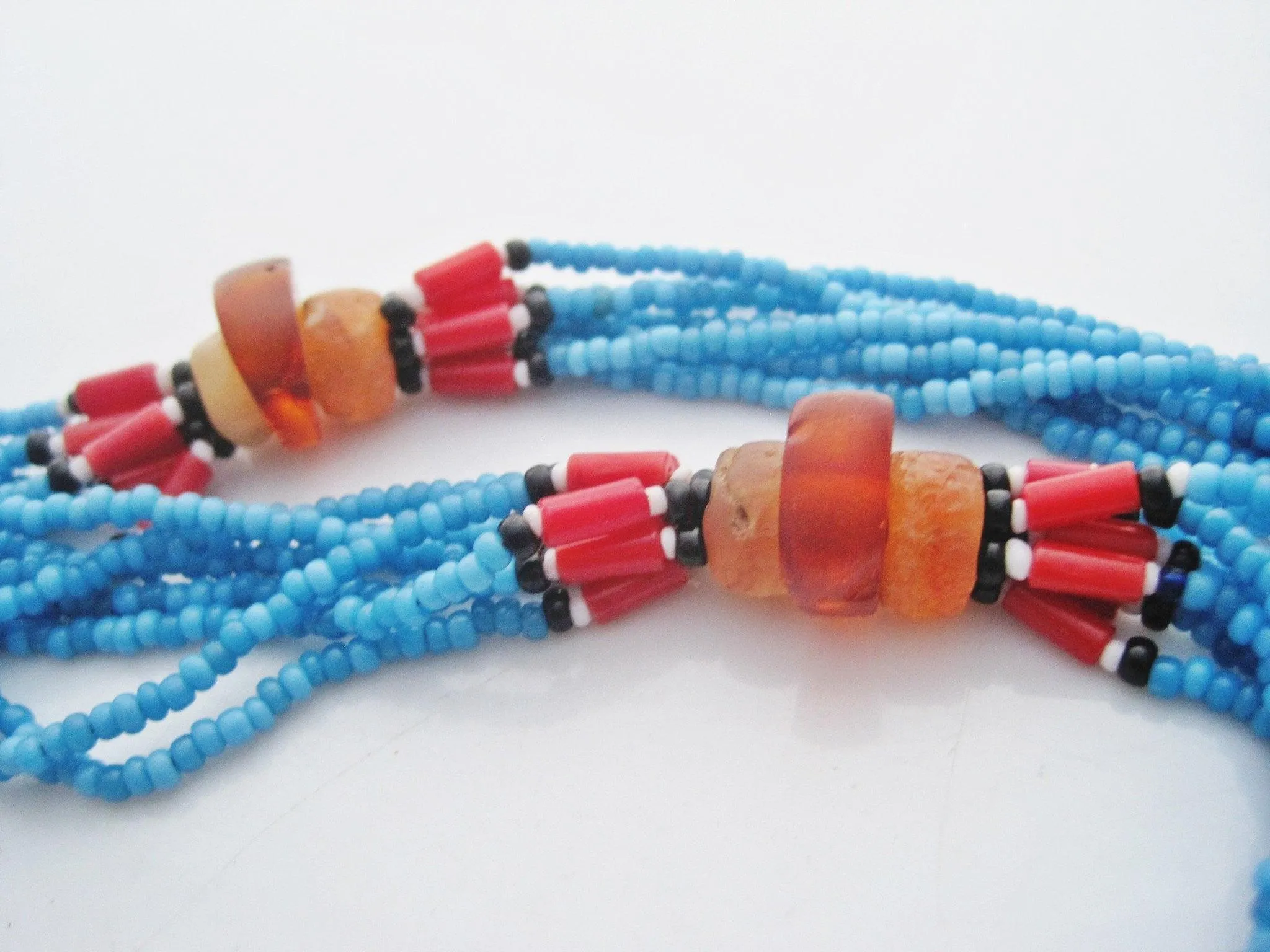 Handmade Bedouin Beaded Necklace Handmade from Antique Beads