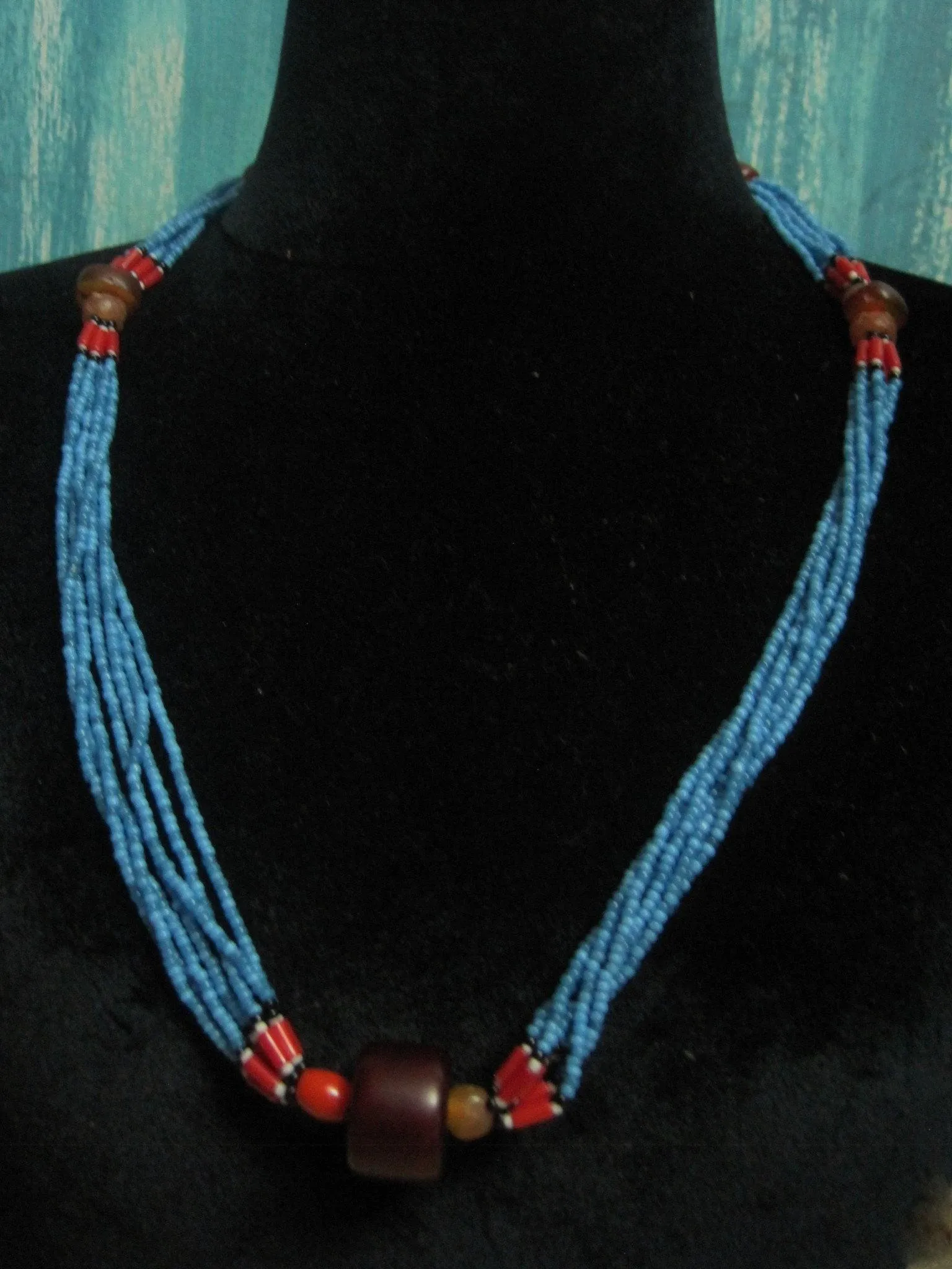 Handmade Bedouin Beaded Necklace Handmade from Antique Beads