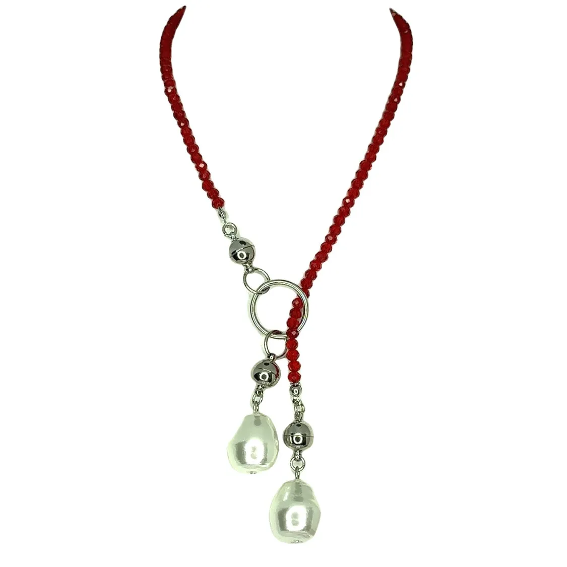LARIAT ENDS - Large BAROQUE SHELL PEARL