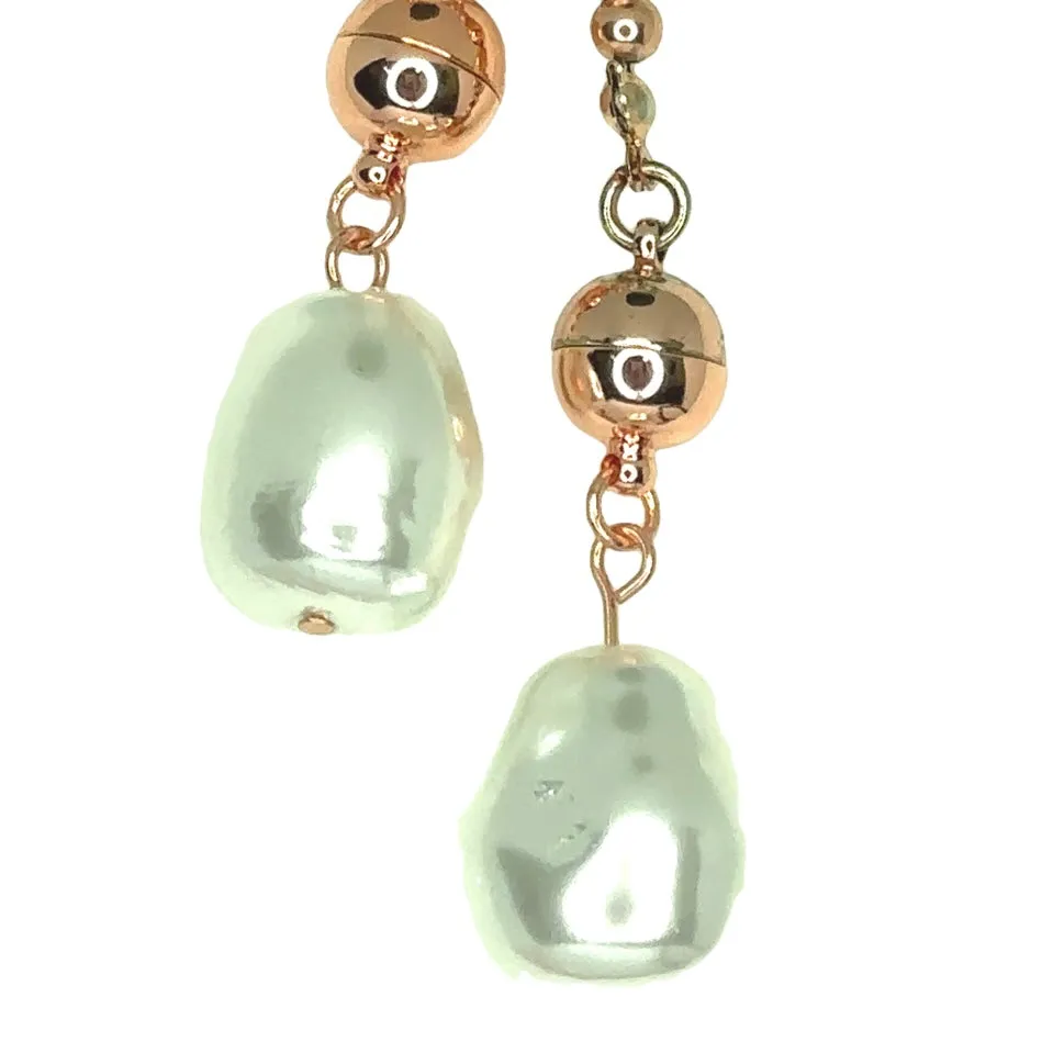 LARIAT ENDS - Large BAROQUE SHELL PEARL