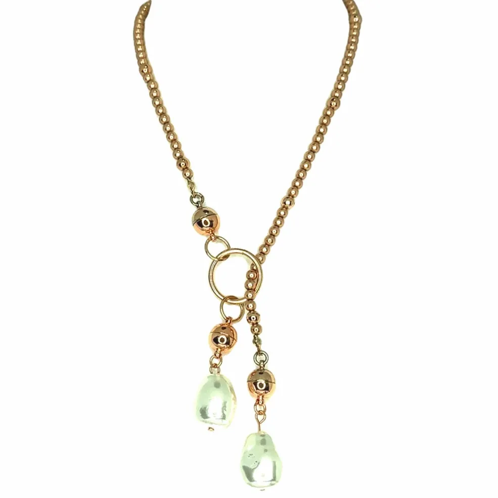 LARIAT ENDS - Large BAROQUE SHELL PEARL