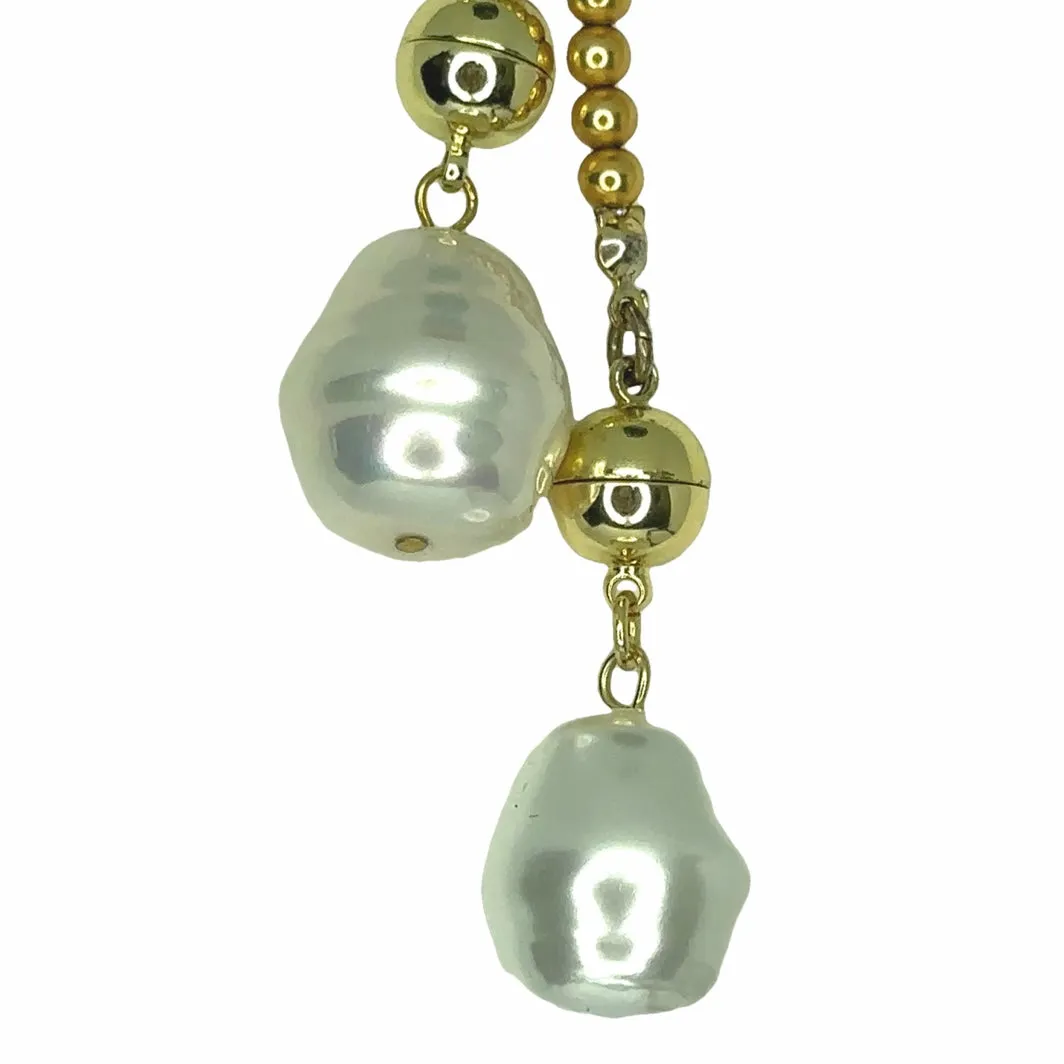 LARIAT ENDS - Large BAROQUE SHELL PEARL