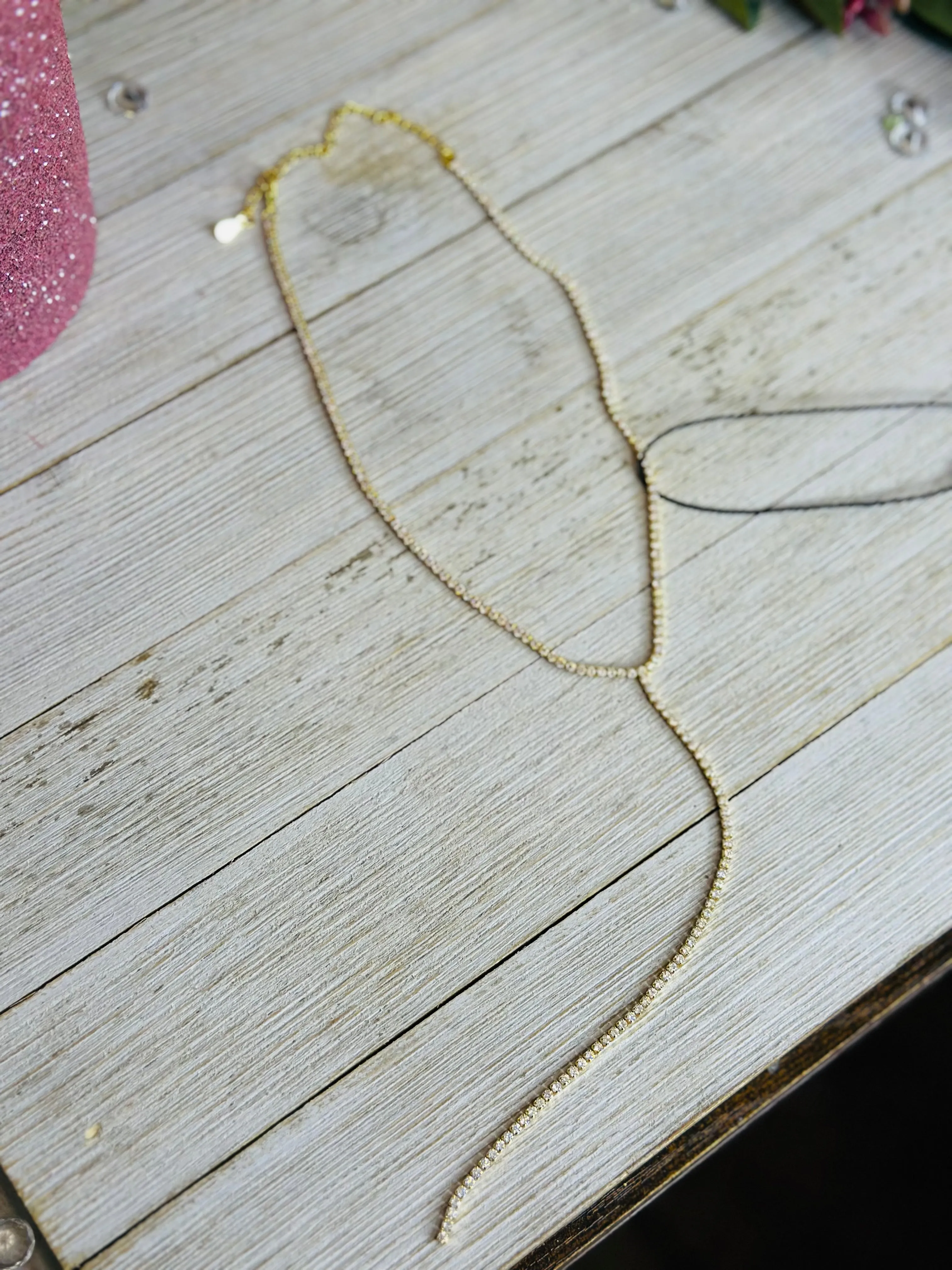 Lariat Tennis Necklace