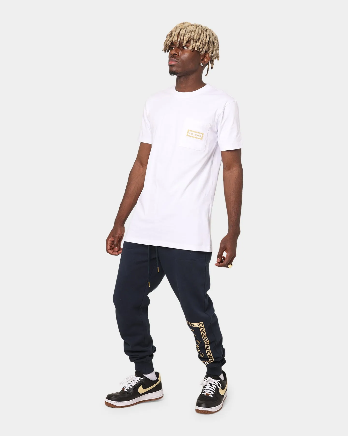 Last Kings Boxed Track Pants Navy