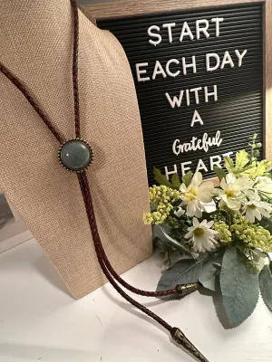 LEATHER BOLO TIE (Item #BL01)
