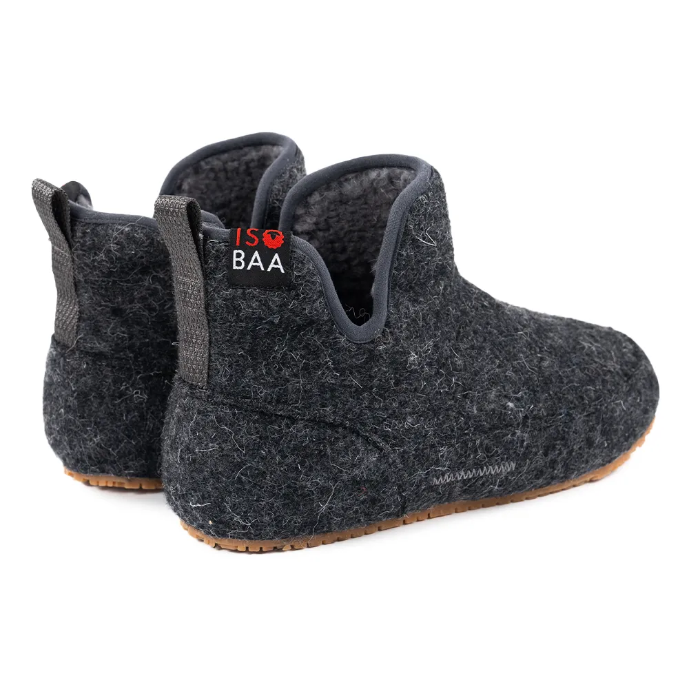 Merino Blend Slipper Boots (Smoke)