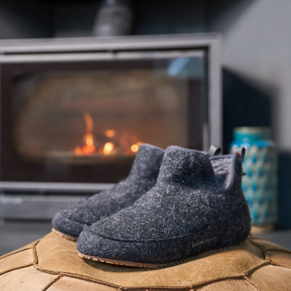 Merino Blend Slipper Boots (Smoke)