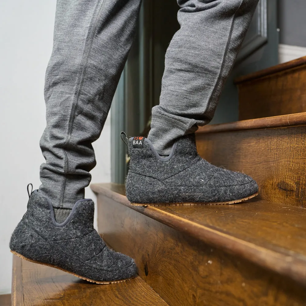 Merino Blend Slipper Boots (Smoke)