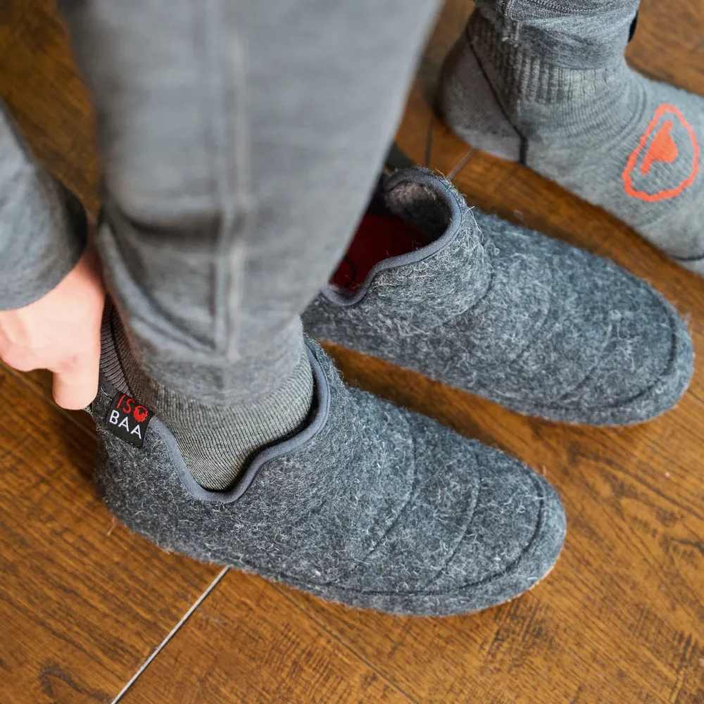Merino Blend Slipper Boots (Smoke)