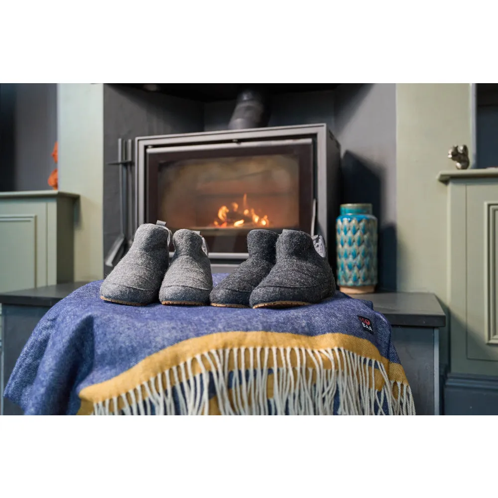 Merino Blend Slipper Boots (Smoke)