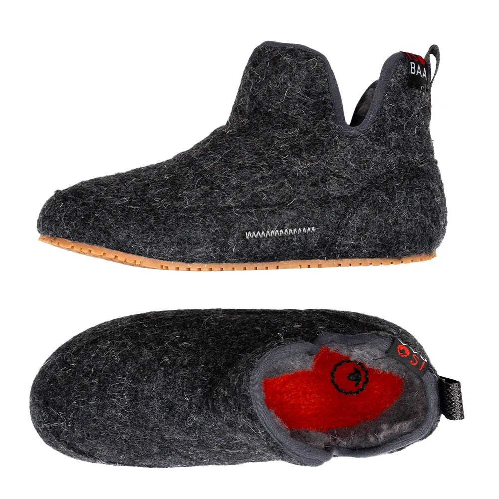 Merino Blend Slipper Boots (Smoke)