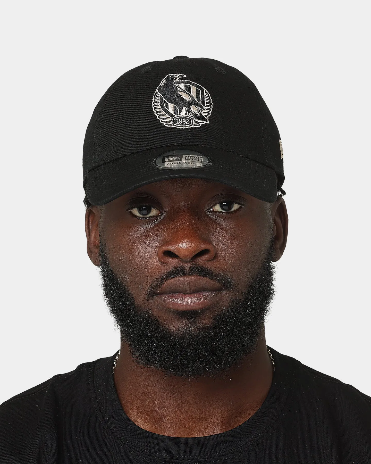 New Era Casual Classic Collingwood Magpies AFL Opening Bounce 2022 Cap Black Stone