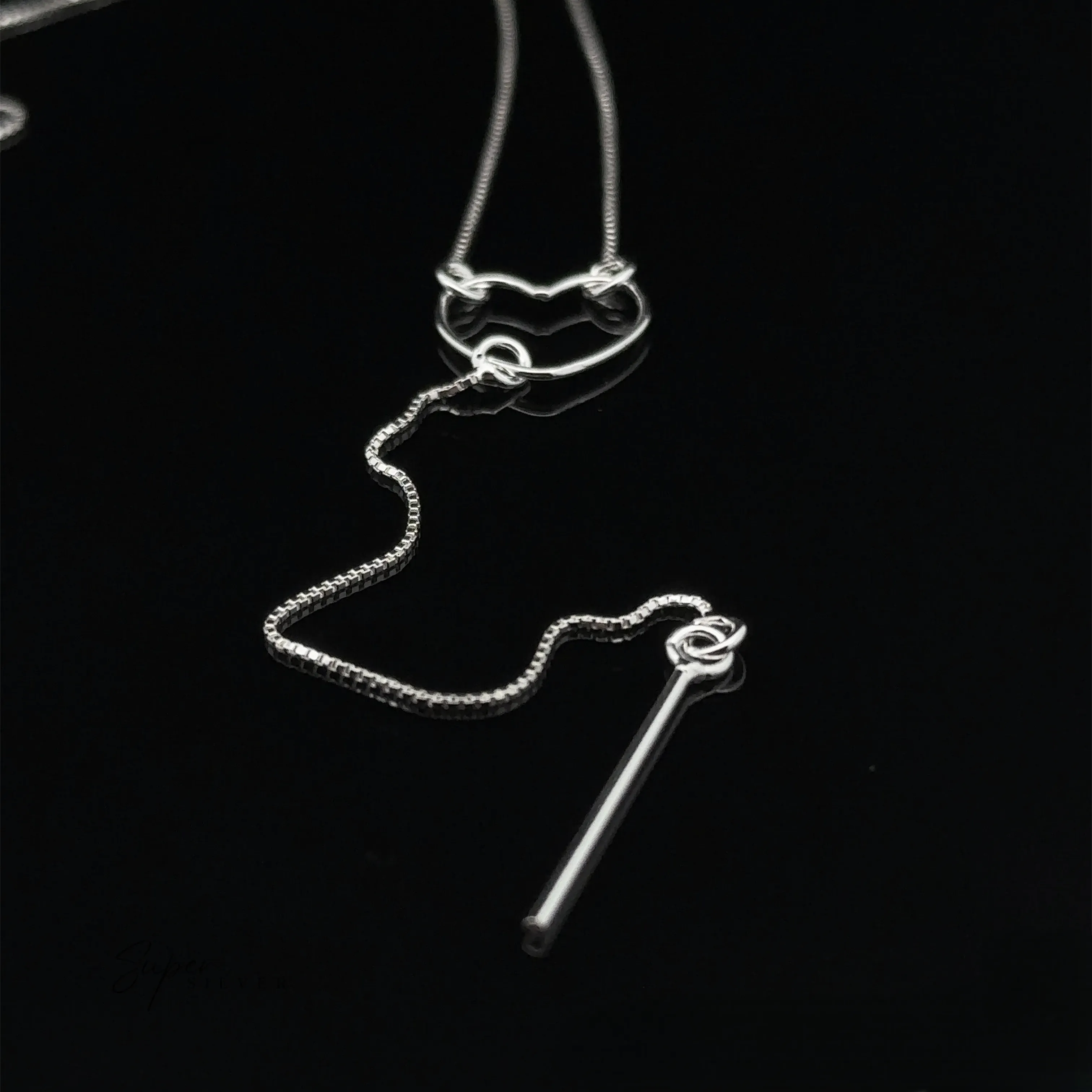 Open Heart Lariat Necklace