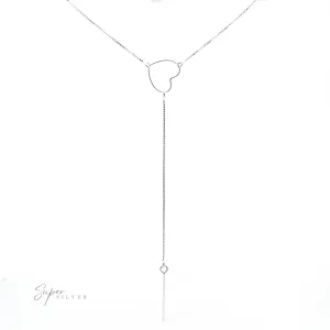 Open Heart Lariat Necklace