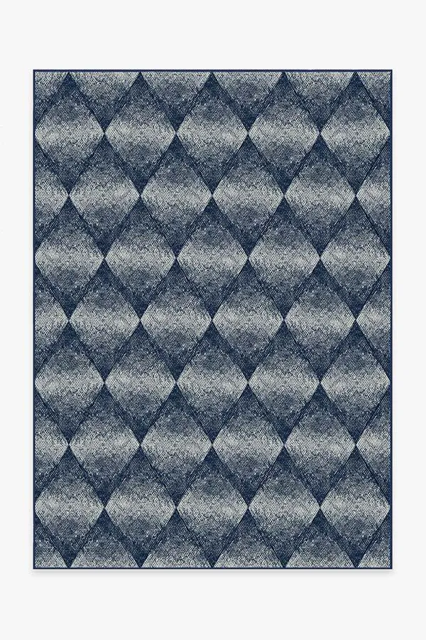 Outdoor Kumo Diamond Navy Rug
