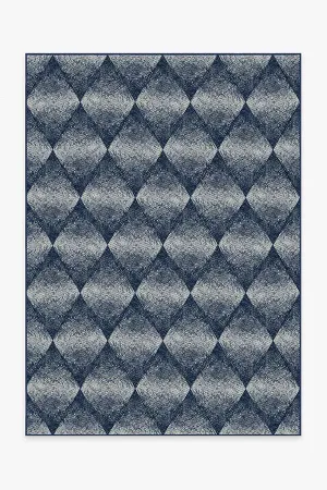 Outdoor Kumo Diamond Navy Rug