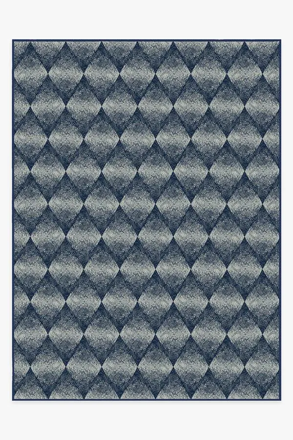 Outdoor Kumo Diamond Navy Rug