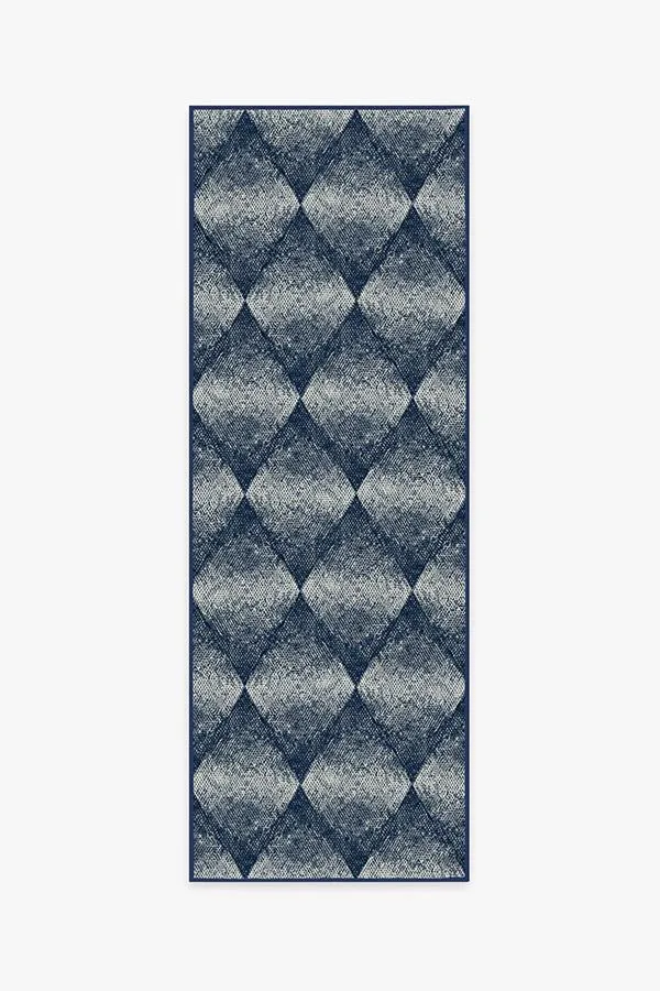 Outdoor Kumo Diamond Navy Rug