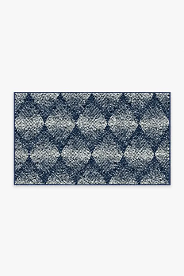 Outdoor Kumo Diamond Navy Rug